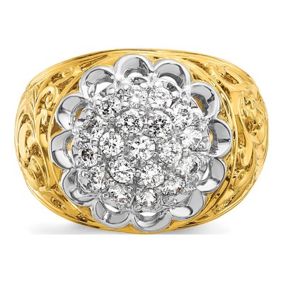 Men's 10K Two-Tone Gold Diamond Ring Mounting – view 6