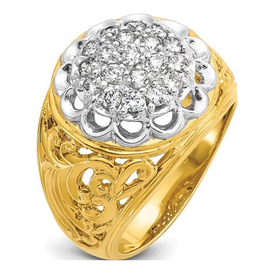 Men's 10K Two-Tone Gold Diamond Ring Mounting – view 8