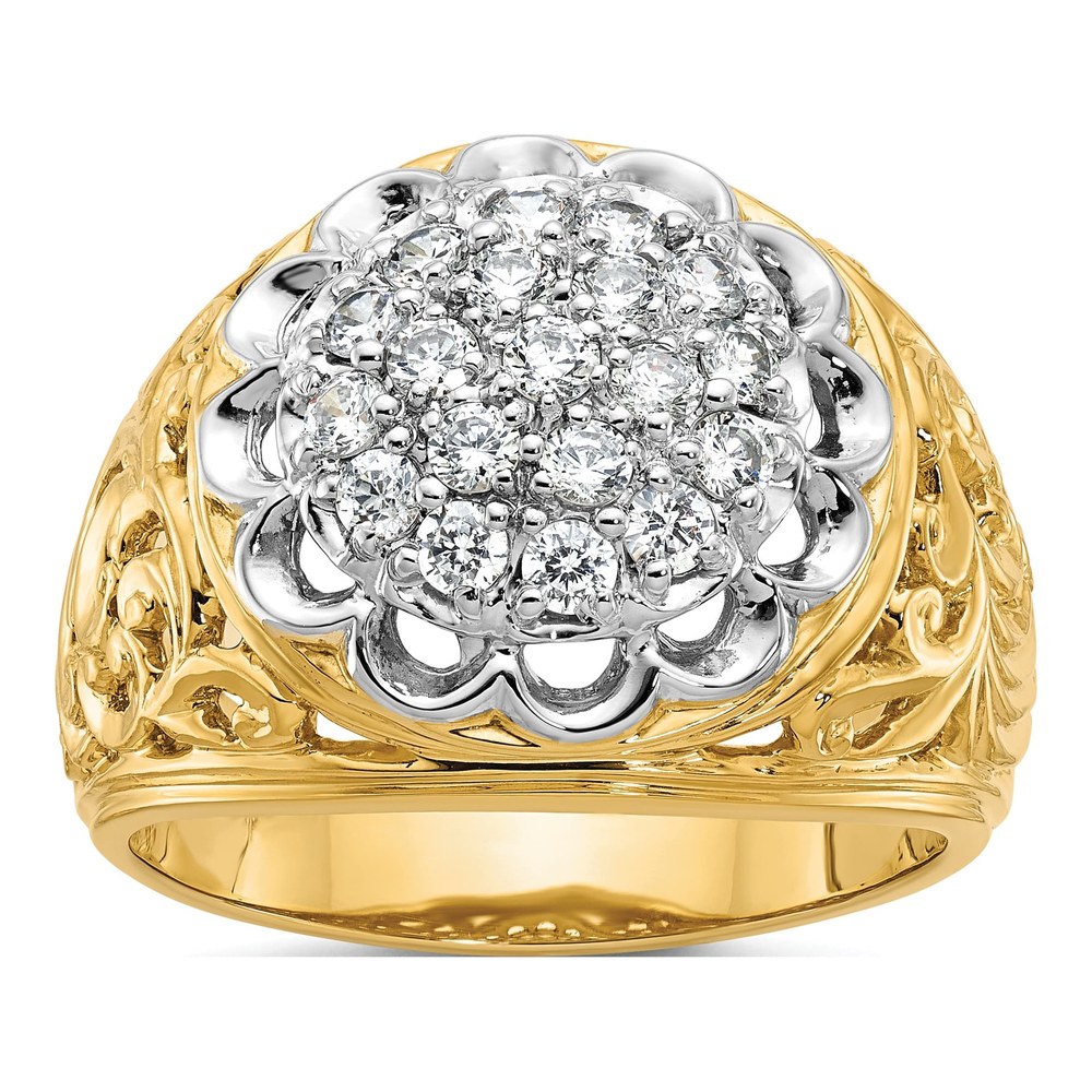 Men's 10K Two-Tone Gold Diamond Ring Mounting