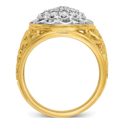 Men's 14K Two-Tone Gold Diamond Ring Mounting – view 3
