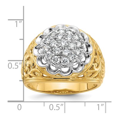 Men's 14K Two-Tone Gold Diamond Ring Mounting – view 4