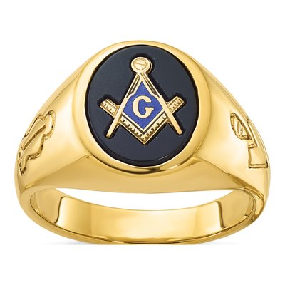 Men's 14K Yellow Gold Masonic Blue Lodge Master Ring Mounting