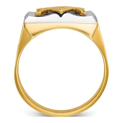 Men's 10K Two-Tone Gold Masonic Master Ring – view 2