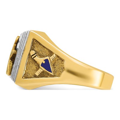 Men's 10K Two-Tone Gold Masonic Master Ring – view 5