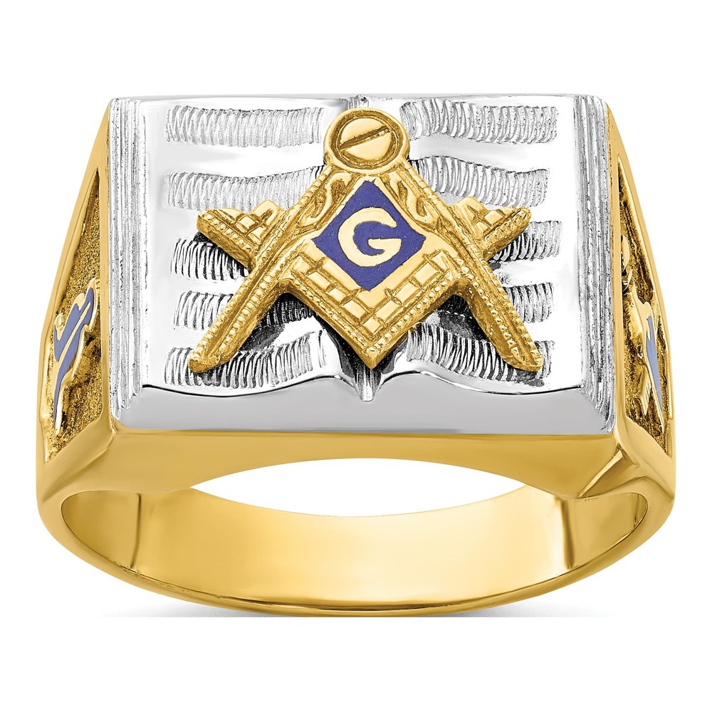 Men's 10K Two-Tone Gold Masonic Master Ring