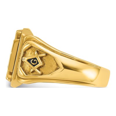 Men's 14K Yellow Gold Knights Templar Masonic Ring – view 4