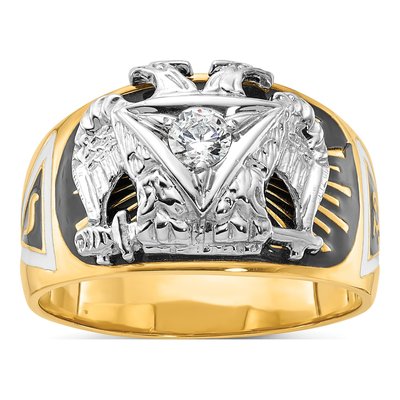 Men's 14K Two-Tone Gold 32nd Degree Scottish Rite Ring Mounting