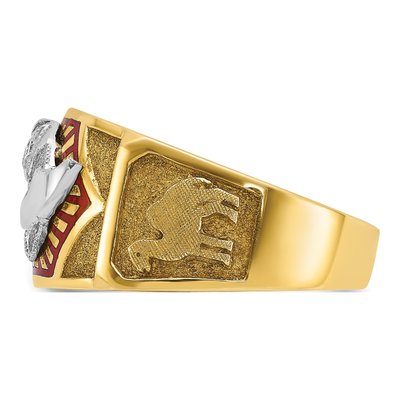 Men's 10K Two-Tone Gold Shriner's Masonic Ring – view 3