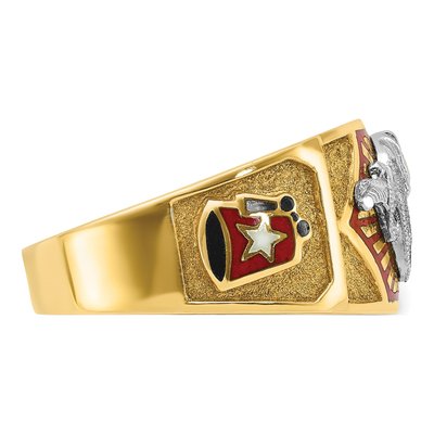Men's 10K Two-Tone Gold Shriner's Masonic Ring – view 7