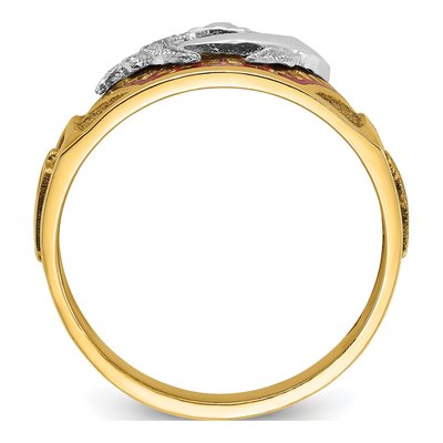 Men's 14K Two-Tone Gold Masonic Shriner's Ring – view 2