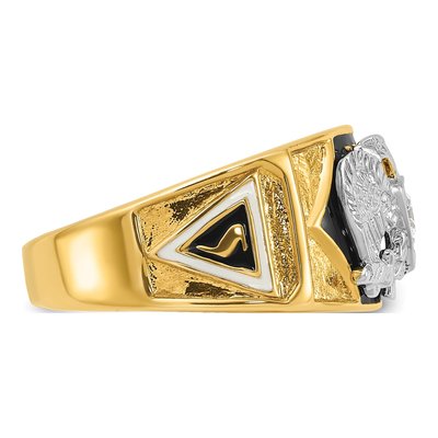 Men's 14K Two-Tone Gold 1/7 ct tw Diamond Masonic Ring – view 7