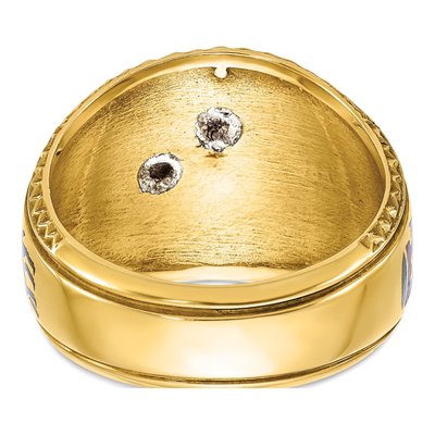 Men's 10K Two-Tone Gold Masonic Shriner's Ring – view 7