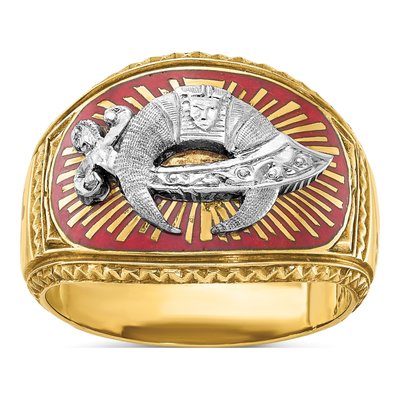 Men's 14K Two-Tone Gold Masonic Shriner's Ring