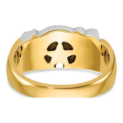Men's 14K Two-Tone Gold Masonic Shriner Ring Mounting – view 5