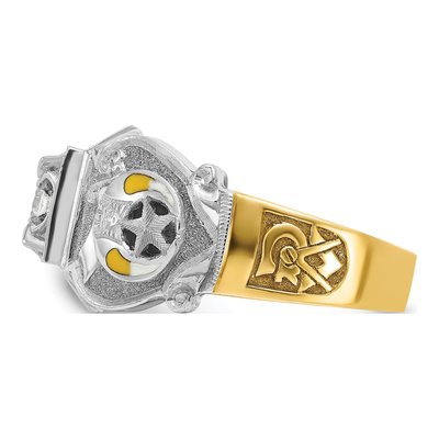 Men's 14K Two-Tone Gold 0.51 ct tw Diamond Shriner's Masonic Ring – view 3
