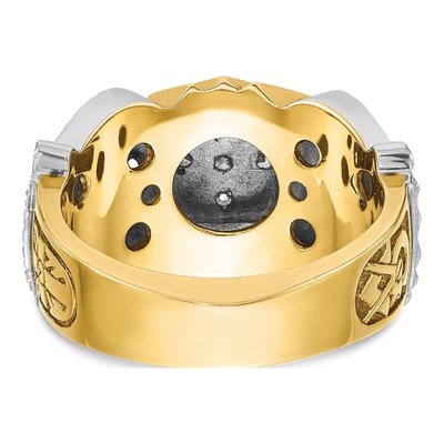 Men's 14K Two-Tone Gold 0.51 ct tw Diamond Shriner's Masonic Ring – view 5