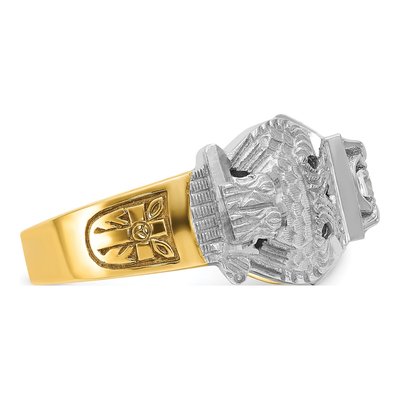Men's 14K Two-Tone Gold 0.51 ct tw Diamond Shriner's Masonic Ring – view 7
