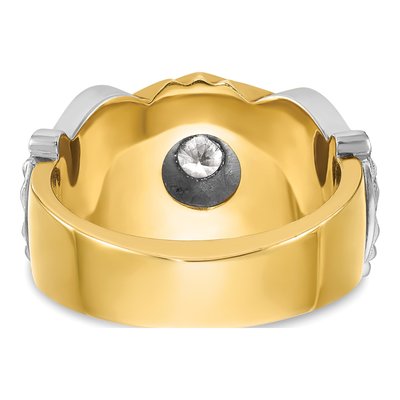 Men's 14K Two-Tone Gold Diamond Masonic Shriner's Ring Mounting – view 5