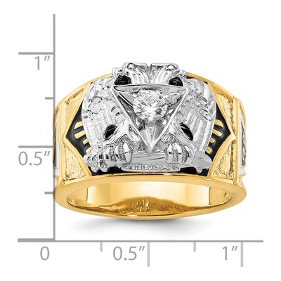 Men's 14K Two-Tone Gold Diamond 32nd Degree Masonic Ring Mounting – view 3