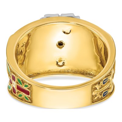 Men's 14K Two-Tone Gold Diamond 32nd Degree Masonic Ring Mounting – view 7