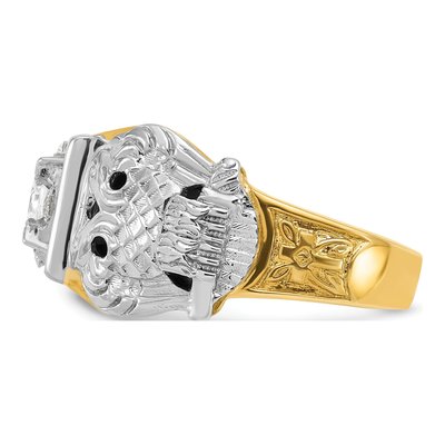 Men's 14K Two-Tone Gold 0.97 ct tw Diamond Shriner's Ring – view 5