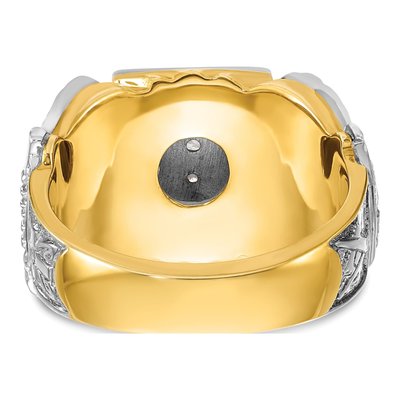 Men's 14K Two-Tone Gold 0.97 ct tw Diamond Shriner's Ring – view 7