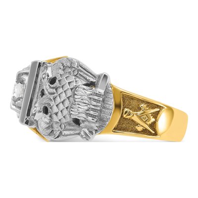 Men's 14K Two-Tone Gold Diamond 32nd Degree Masonic Ring Mounting – view 3