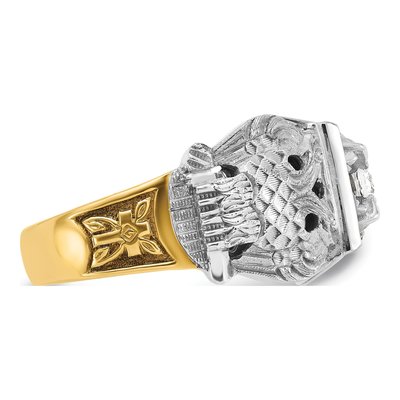 Men's 14K Two-Tone Gold Diamond 32nd Degree Masonic Ring Mounting – view 7