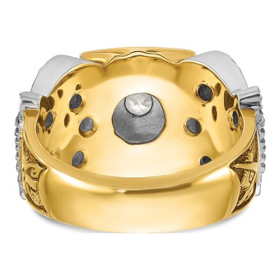 Men's 14K Two-Tone Gold Diamond Scottish Rite Masonic Ring Mounting – view 5