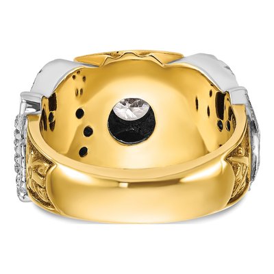 Men's 14K Two-Tone Gold 0.35 ct tw Diamond Double Eagle Masonic Ring – view 5