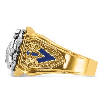 Men's 10K Two-Tone Gold Masonic Master Ring Mounting – view 3