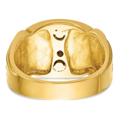 Men's 14K Two-Tone Gold Masonic Blue Lodge Diamond Ring Mounting – view 5
