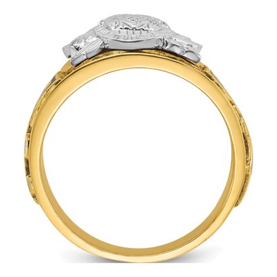 Men's 10K Two-Tone Gold 33rd Degree Masonic Ring – view 2