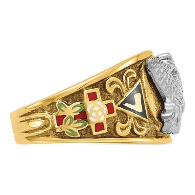 Men's 14K Two-Tone Gold 33rd Degree Masonic Ring – view 8