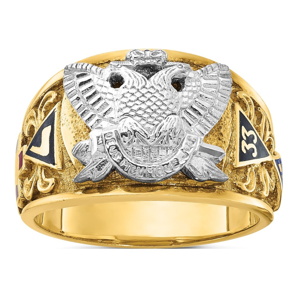 Men's 14K Two-Tone Gold 33rd Degree Masonic Ring