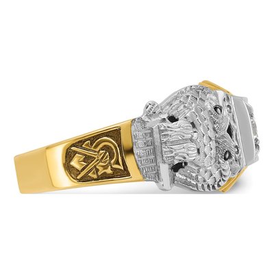 Men's 10K Two-Tone Gold Masonic Scottish Rite Diamond Ring Mounting – view 7
