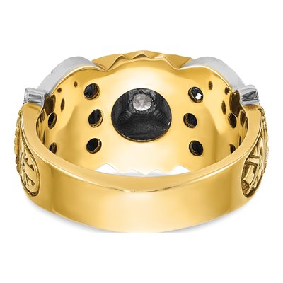 Men's 14K Two-Tone Gold Diamond Scottish Rite Masonic Ring Mounting – view 5
