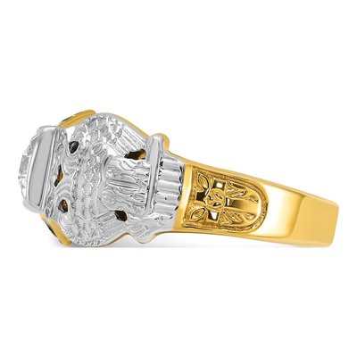 Men's 14K Two-Tone Gold Shriner's Masonic Ring Mounting – view 5