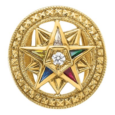 14K Yellow Gold Eastern Star Masonic Ring Mounting – view 5