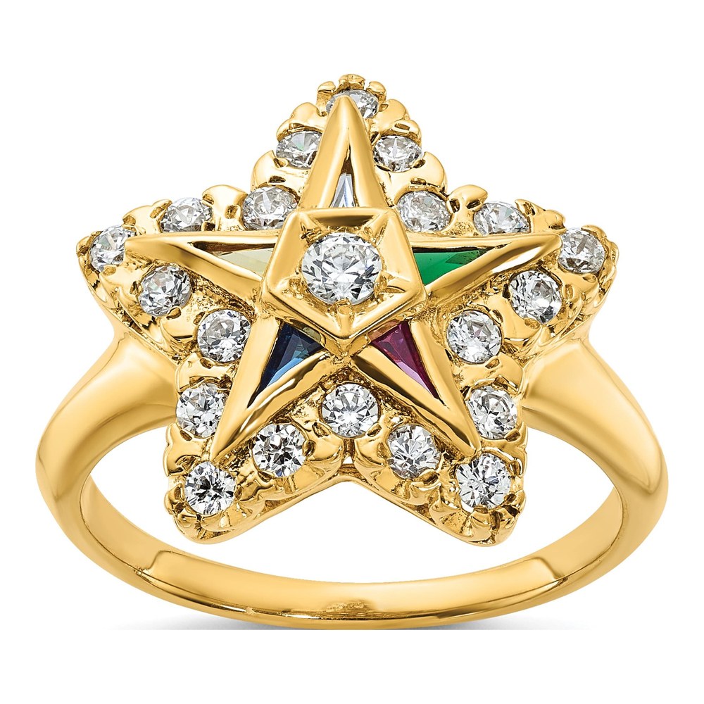 10K Yellow Gold Eastern Star Masonic Ring Mounting