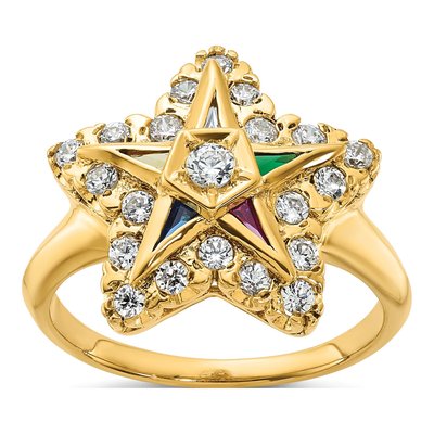 10K Yellow Gold Eastern Star Masonic Ring Mounting