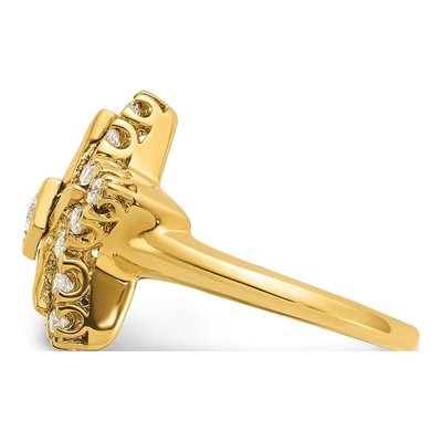 14K Yellow Gold Eastern Star Ring Mounting – view 3