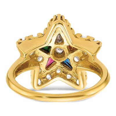 14K Yellow Gold Eastern Star Ring Mounting – view 5
