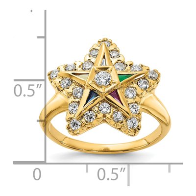14K Yellow Gold Eastern Star Ring Mounting – view 7