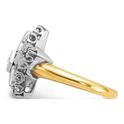 10K Two-Tone Gold Eastern Star Ring Mounting – view 3