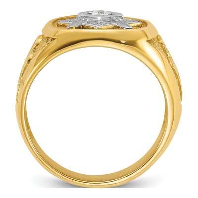 Men's 14K Yellow Gold Masonic Ring Mounting – view 2