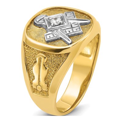 Men's 14K Yellow Gold Masonic Ring Mounting – view 8