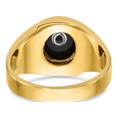Men's 14K Yellow Gold Onyx Lodge Masonic Ring – view 7