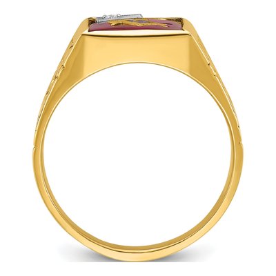 Men's 10K Two-Tone Gold Masonic Ring Mounting – view 2