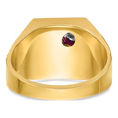 Men's 10K Two-Tone Gold Masonic Ring Mounting – view 5